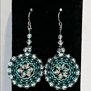 Handmade mandala beaded earrings